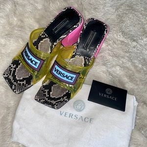 Versace Logo Transparent Mule